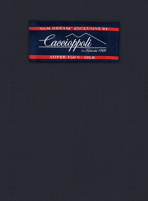 Caccioppoli Sun Dream Navy Blue Wool Silk Pants - Image 5