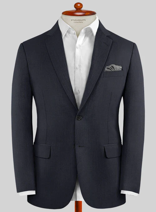 Caccioppoli Sun Dream Navy Blue Wool Silk Suit - Image 3