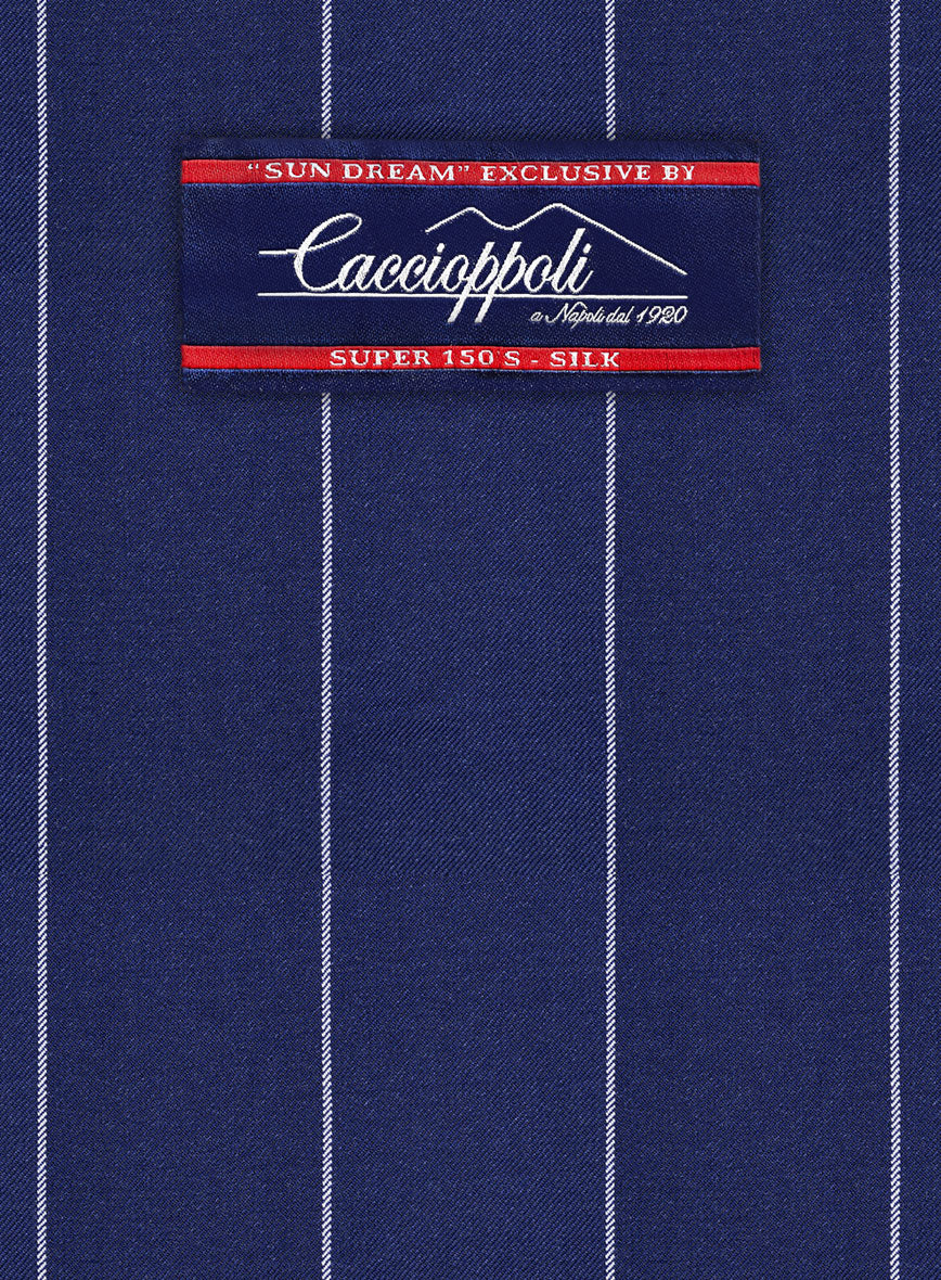 Caccioppoli Sun Dream Omiro Royal Blue Wool Silk Jacket - Image 2