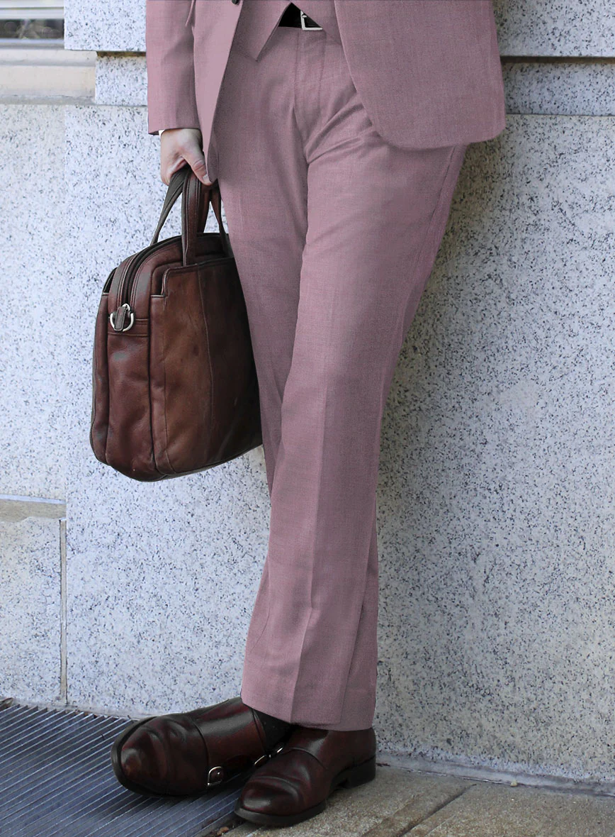 Caccioppoli Sun Dream Oriental Pink Wool Silk Pants - Image 2