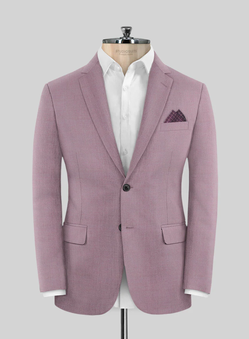 Caccioppoli Sun Dream Oriental Pink Wool Silk Suit - Image 3