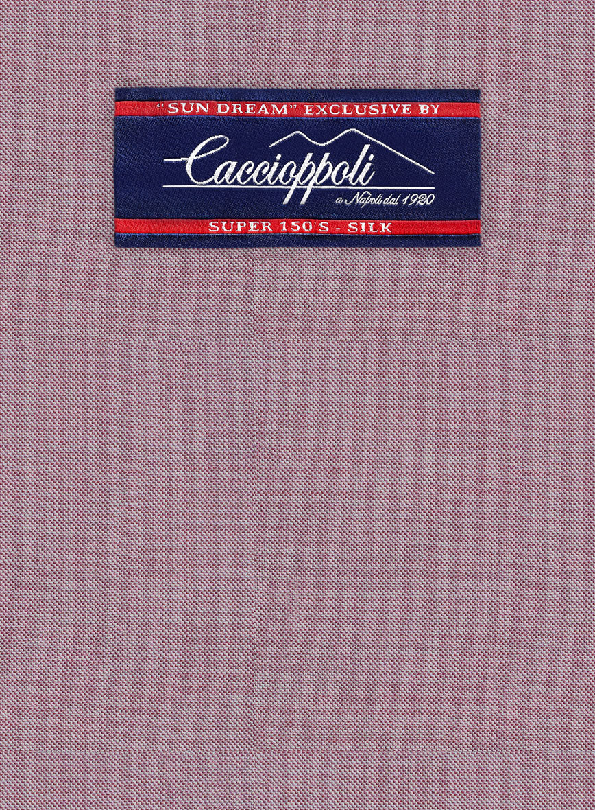 Caccioppoli Sun Dream Oriental Pink Wool Silk Suit - Image 6