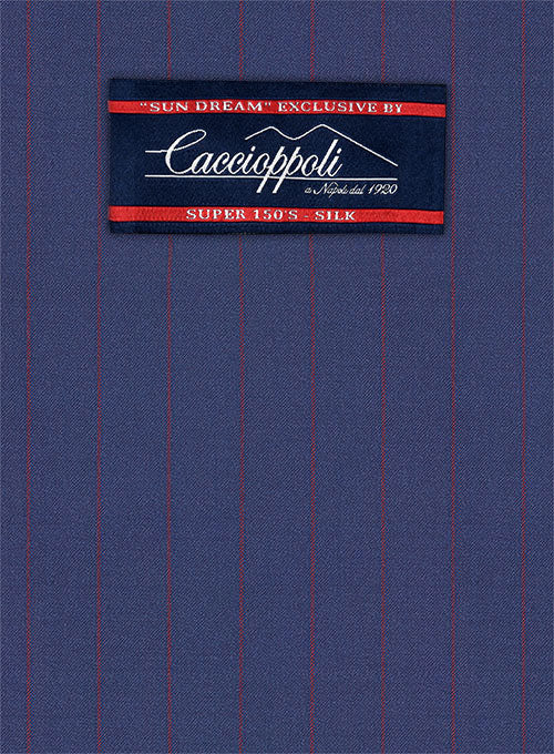 Caccioppoli Sun Dream Oro Ink Blue Wool Silk Suit - Image 2