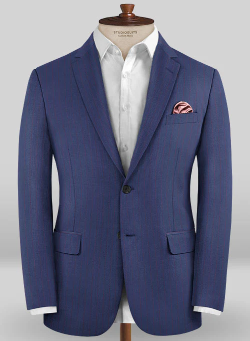 Caccioppoli Sun Dream Oro Ink Blue Wool Silk Suit - Image 3