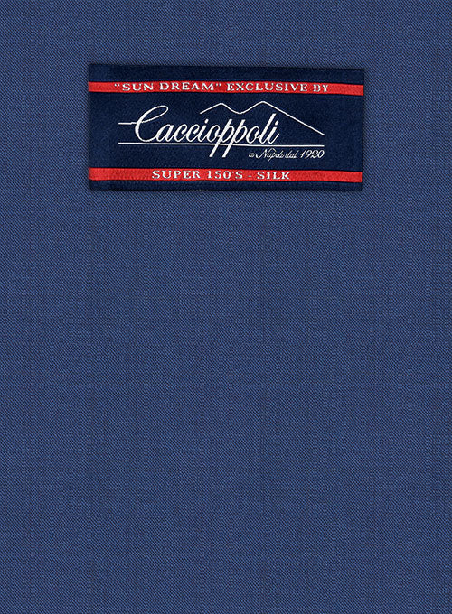 Caccioppoli Sun Dream Papina Casa Blue Wool Silk Jacket - Image 2