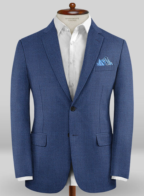 Caccioppoli Sun Dream Papina Casa Blue Wool Silk Suit - Image 3
