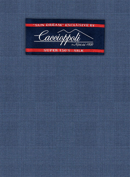 Caccioppoli Sun Dream Prito Blue Wool Silk Jacket - Image 2