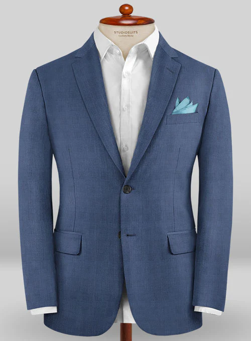 Caccioppoli Sun Dream Prito Blue Wool Silk Suit - Image 3