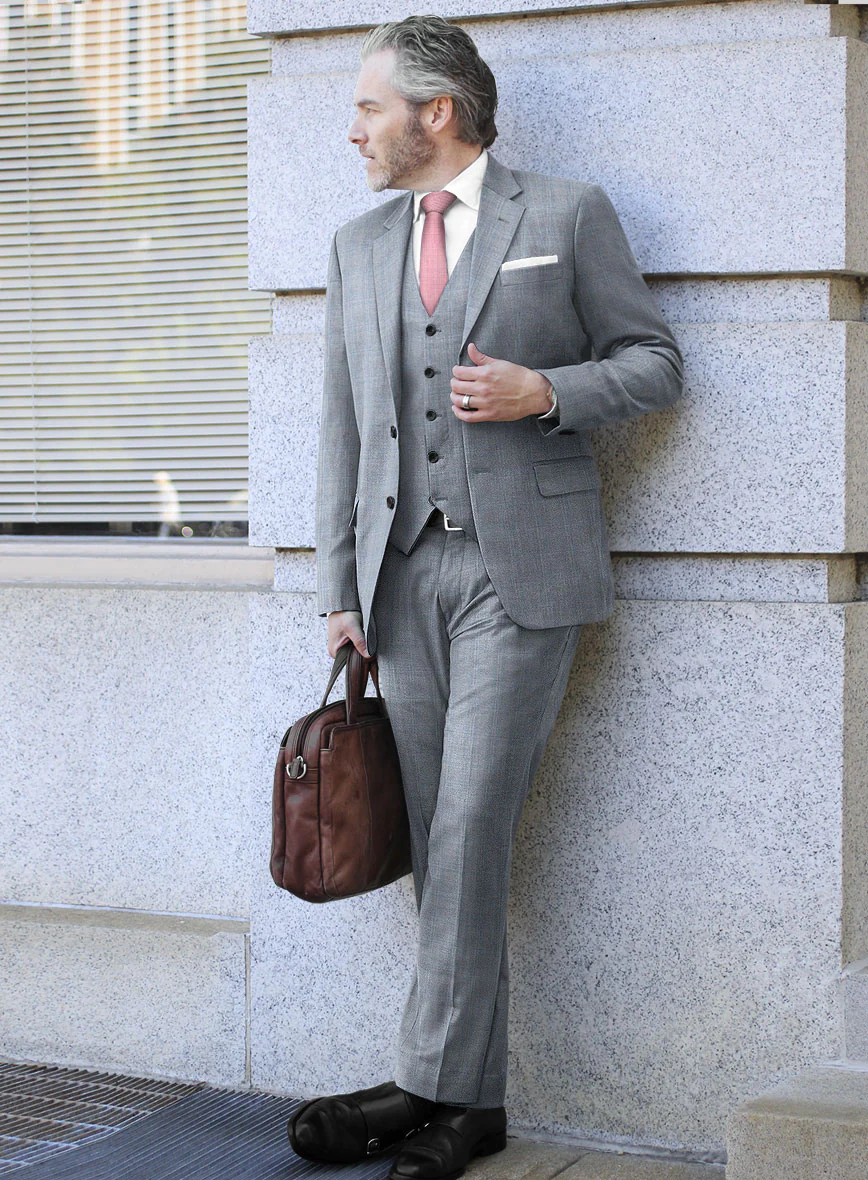 Caccioppoli Sun Dream Quirrt Light Blue Wool Silk Suit - Image 2