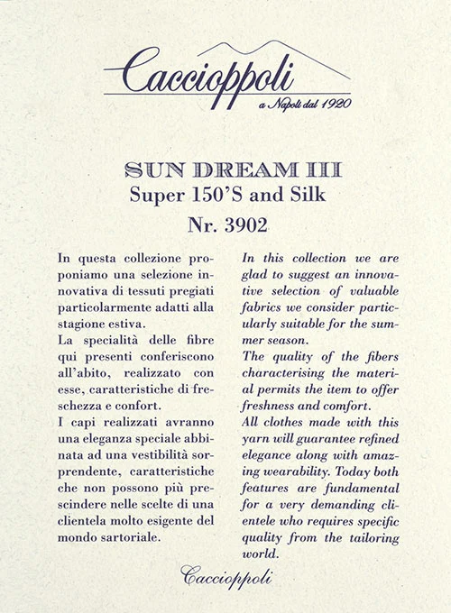 Caccioppoli Sun Dream Rafana Blue Wool Silk Pants - Image 3