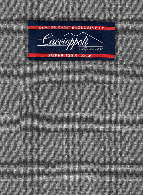 Caccioppoli Sun Dream Ridro Gray Wool Silk Jacket - Image 2