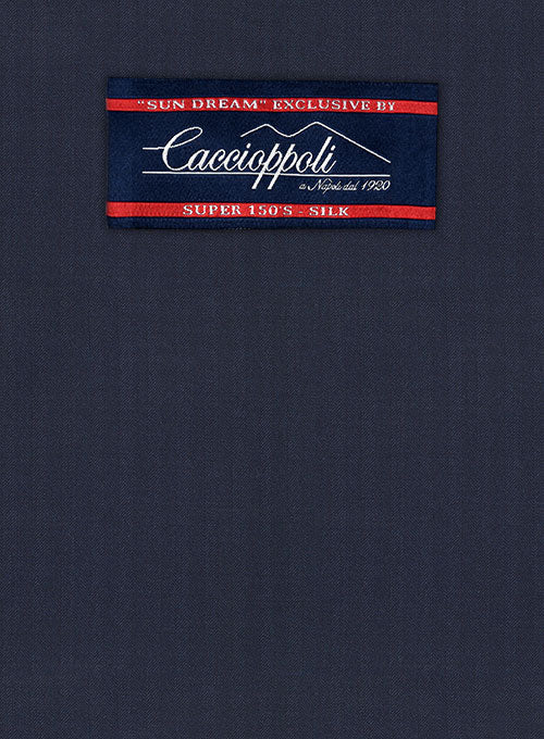 Caccioppoli Sun Dream Rizzo Dark Blue Wool Silk Jacket - Image 2