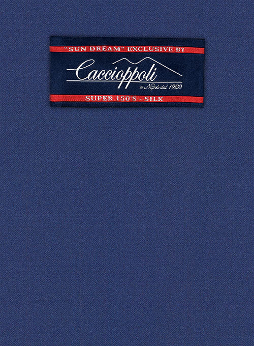 Caccioppoli Sun Dream Royal Blue Wool Silk Pants - Image 5