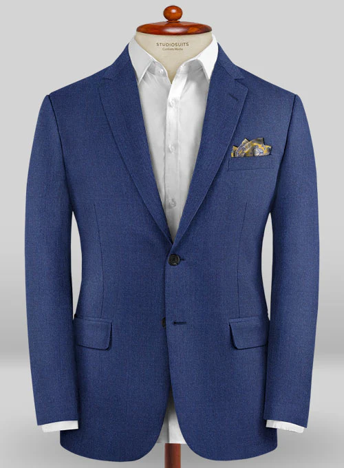 Caccioppoli Sun Dream Royal Blue Wool Silk Suit - Image 3