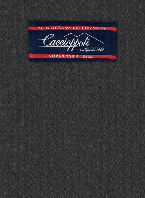 Caccioppoli Sun Dream Sanco Charcoal Wool Silk Pants - Image 2