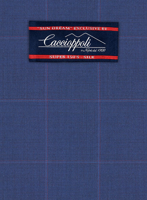 Caccioppoli Sun Dream Serari Blue Wool Silk Suit - Image 2