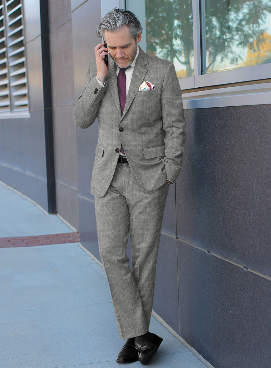 Caccioppoli Sun Dream Spiro Black Wool Silk Suit - Image 2
