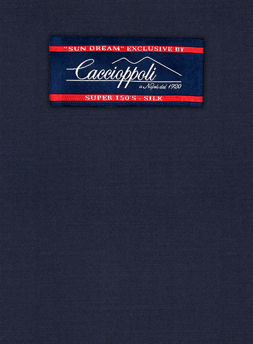 Caccioppoli Sun Dream Steel Blue Wool Silk Pants - Image 2