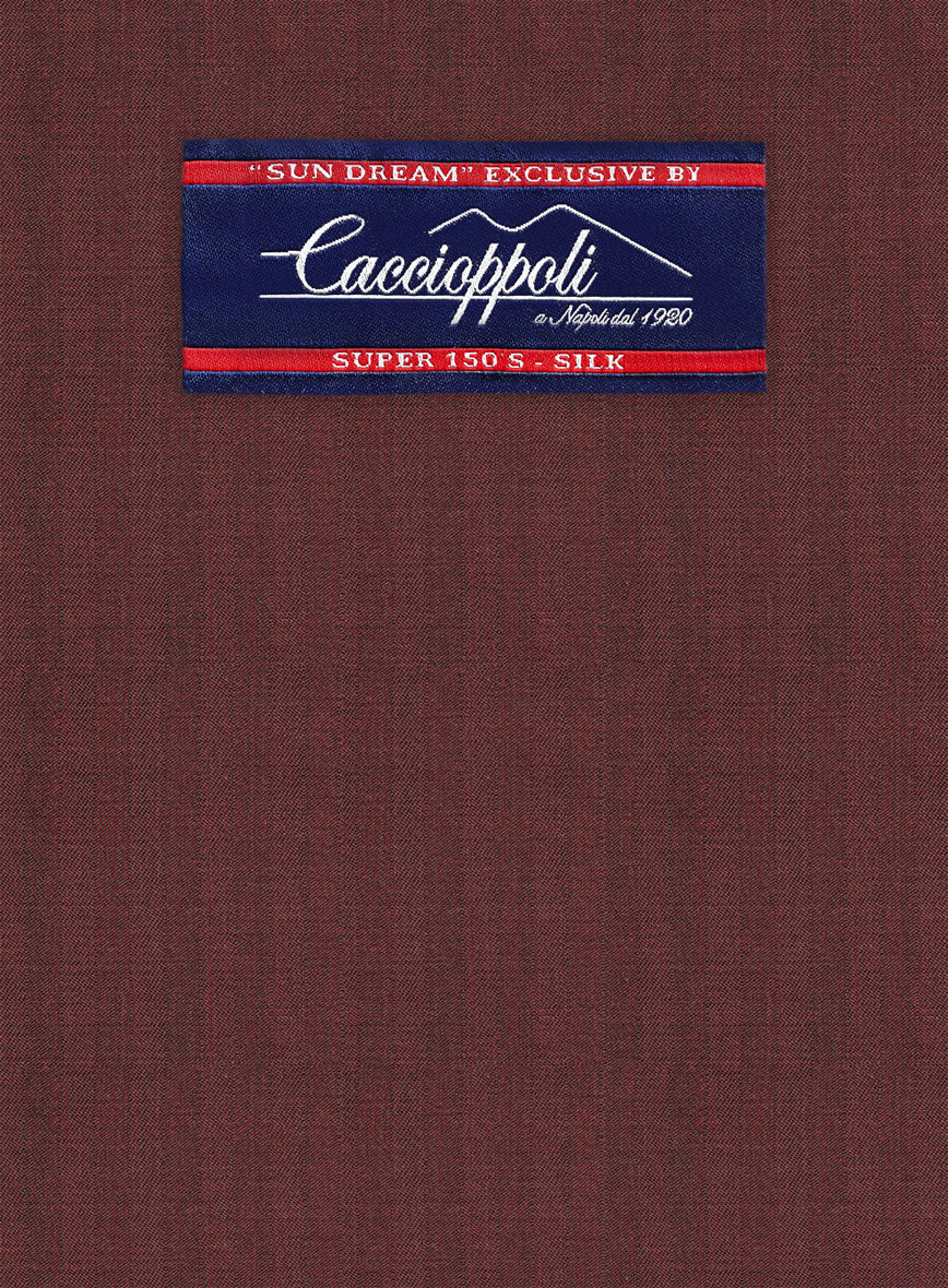 Caccioppoli Sun Dream Svoldo Maroon Wool Pants - Image 3