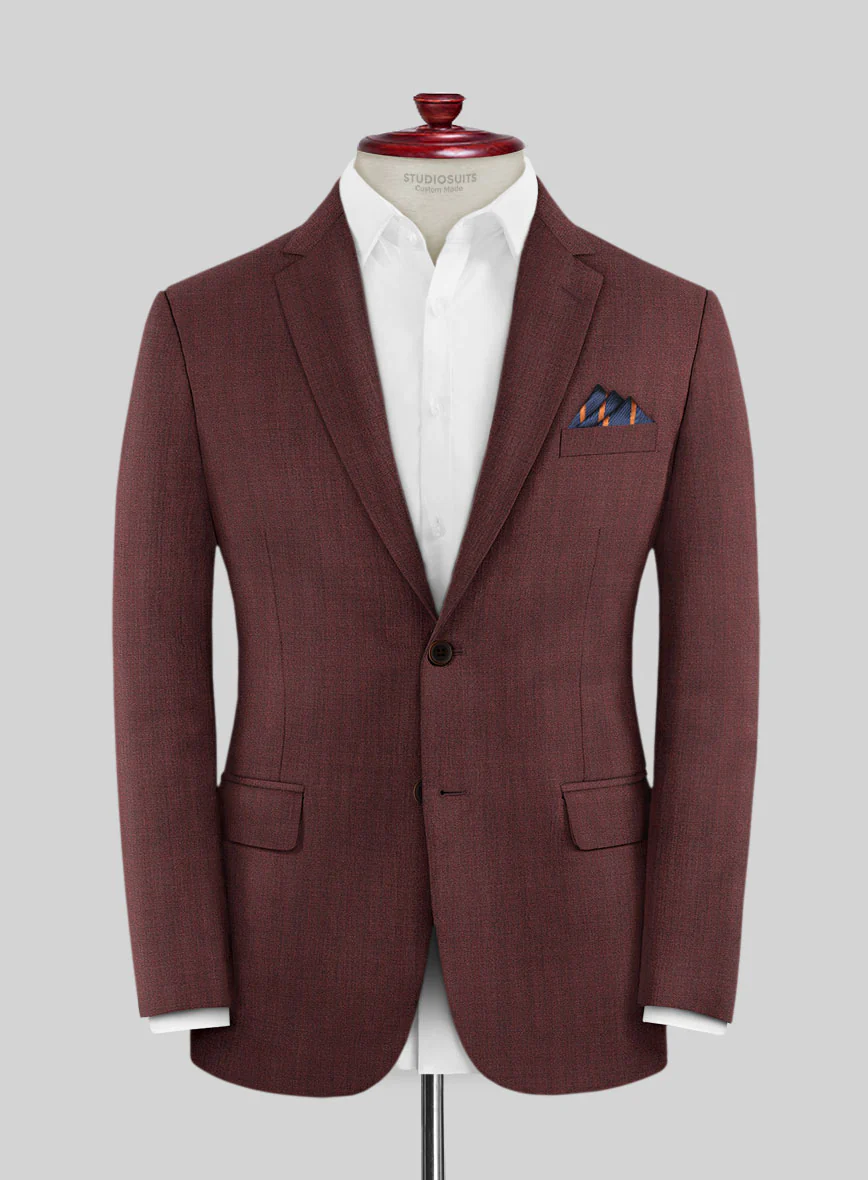 Caccioppoli Sun Dream Svoldo Maroon Wool Suit - Image 3