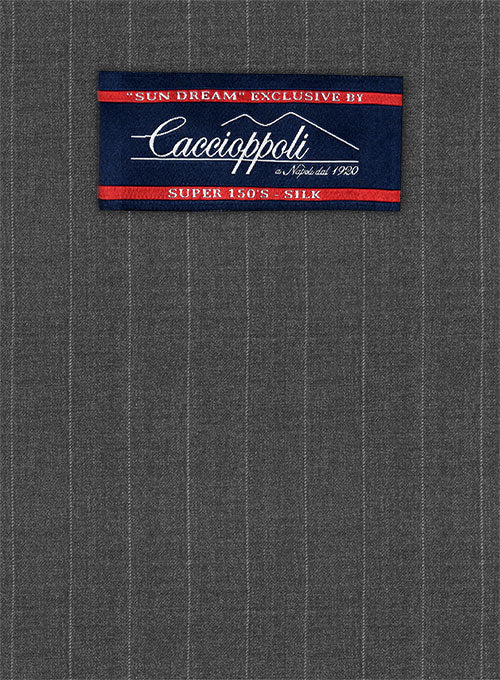 Caccioppoli Sun Dream Tino Charcoal Wool Silk Jacket - Image 2