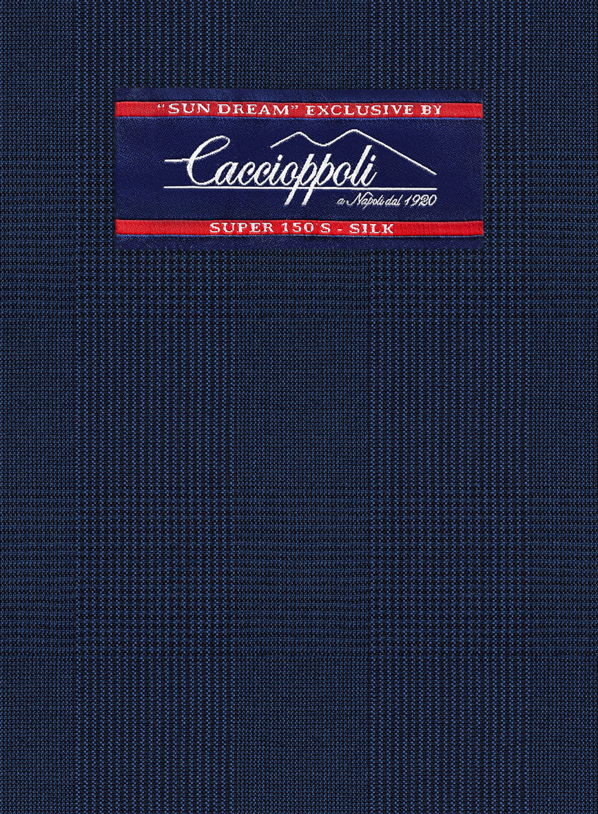 Caccioppoli Sun Dream Tolome Dark Blue Wool Silk Jacket - Image 2