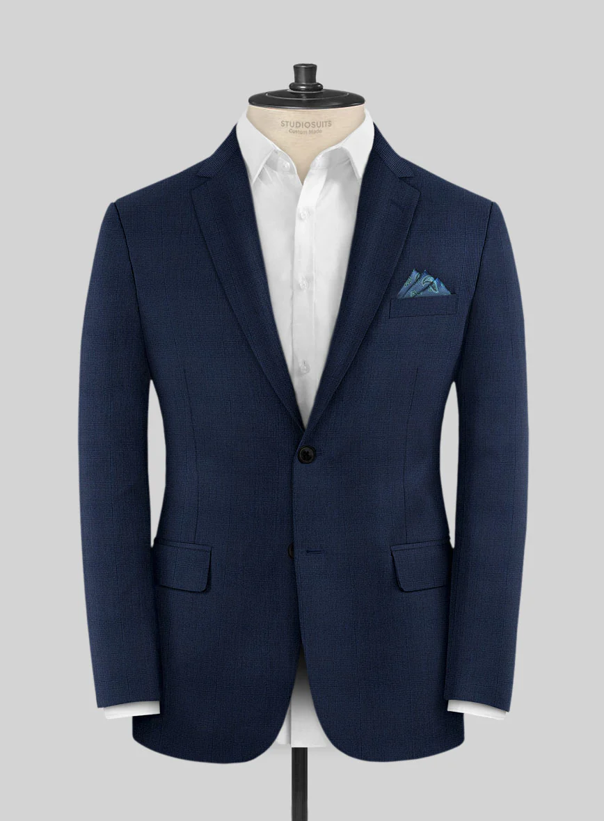 Caccioppoli Sun Dream Tolome Dark Blue Wool Silk Suit - Image 3