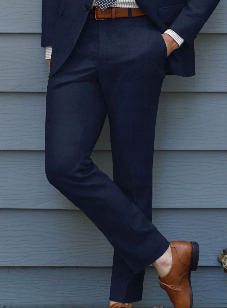 Caccioppoli Sun Dream Tolome Dark Blue Wool Silk Suit - Image 4