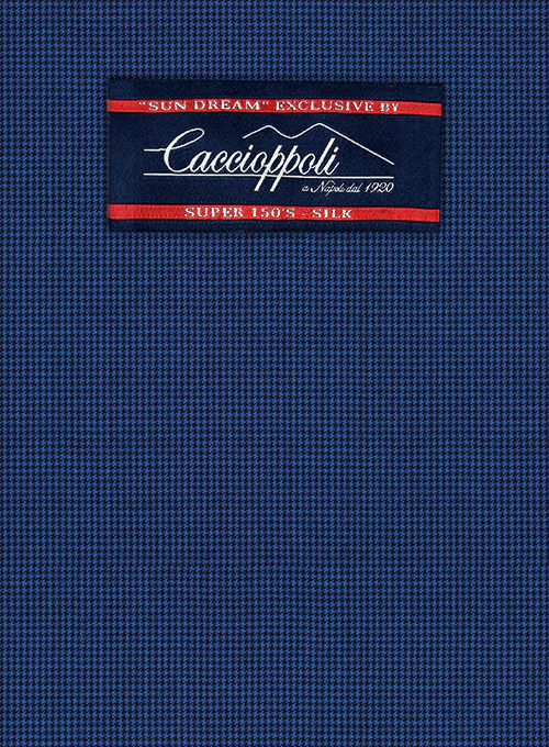 Caccioppoli Sun Dream Trippo Blue Wool Silk Jacket - Image 2