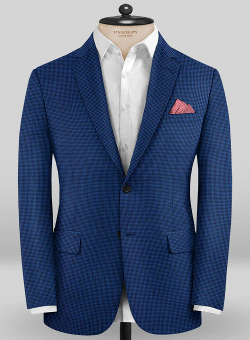 Caccioppoli Sun Dream Trippo Blue Wool Silk Suit - Image 3