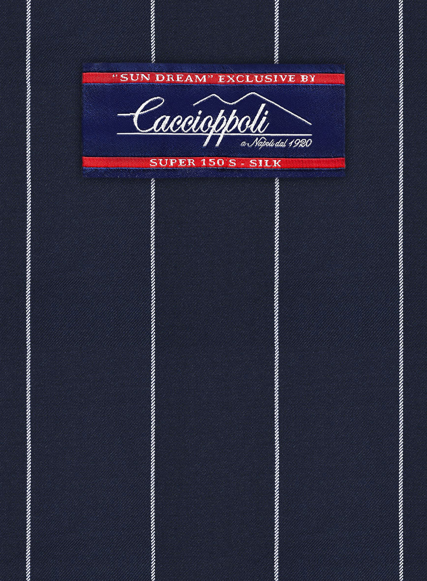 Caccioppoli Sun Dream Uggo Dark Navy Wool Silk Jacket - Image 2