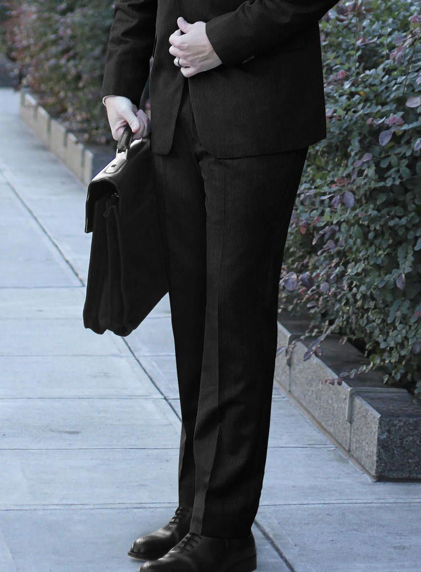 Caccioppoli Sun Dream Zallo Black Wool Silk Pants - Image 2
