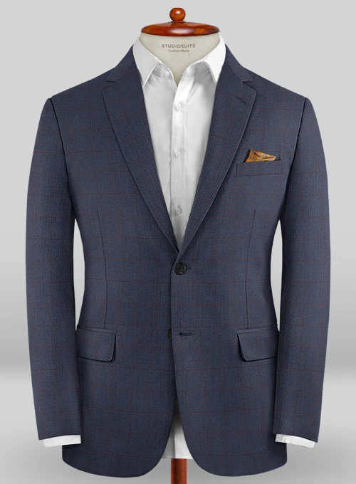 Caccioppoli Sun Dream Zorati Blue Wool Silk Suit - Image 3
