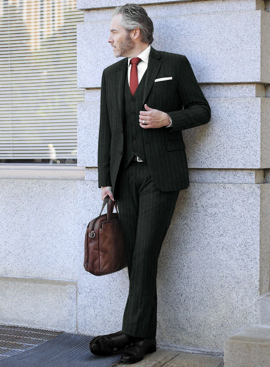Caccioppoli Udia Dark Green Wool Suit - Image 2