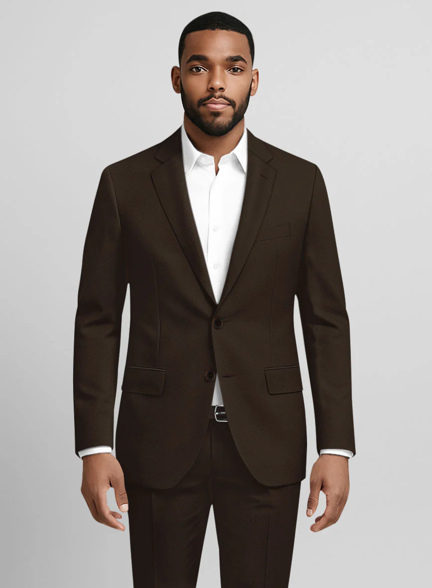 Caffe Brown Stretch Chino Jacket - Image 2