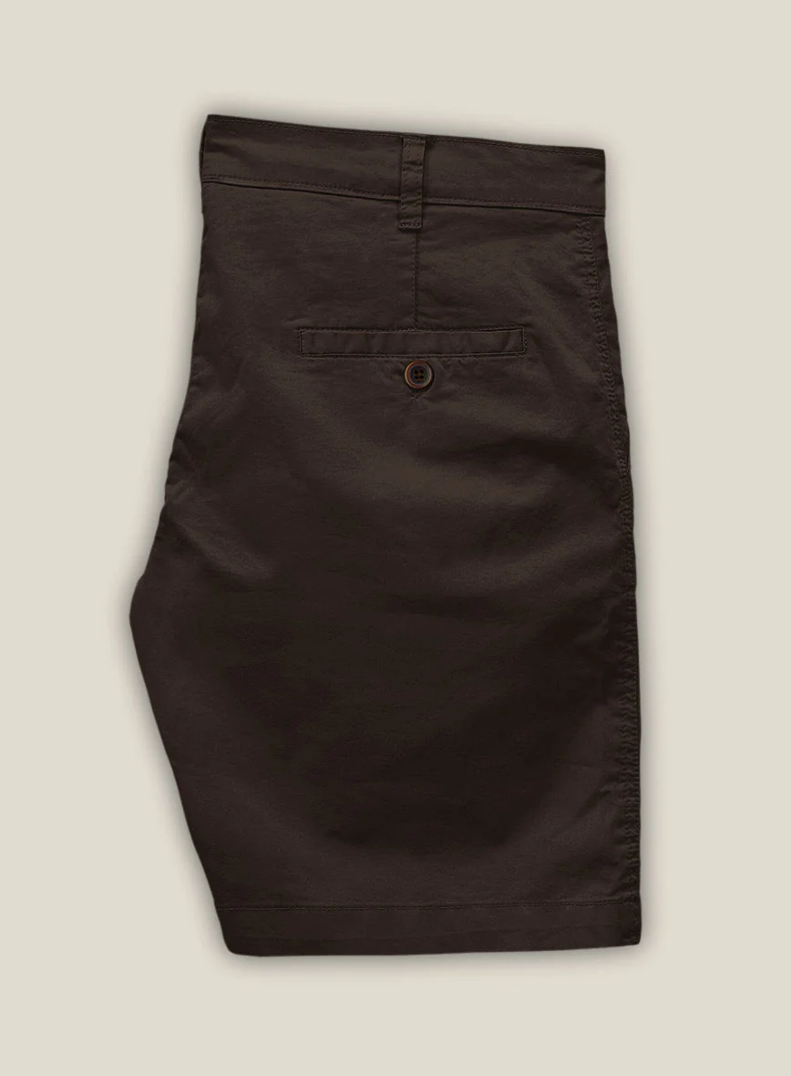 Caffe Brown Stretch Chino Shorts - Image 2