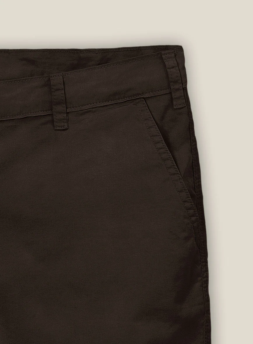 Caffe Brown Stretch Chino Shorts - Image 3