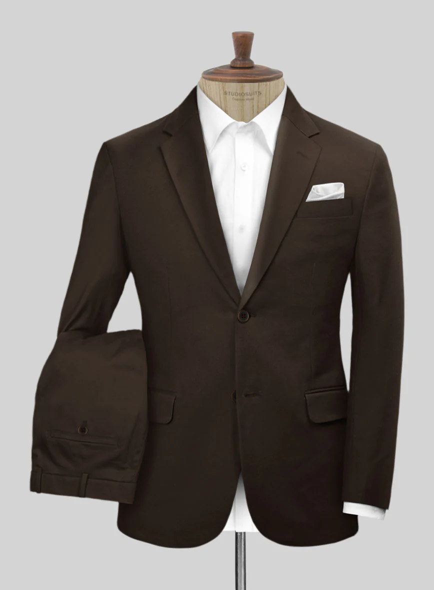 Caffe Brown Stretch Chino Suit - Image 2