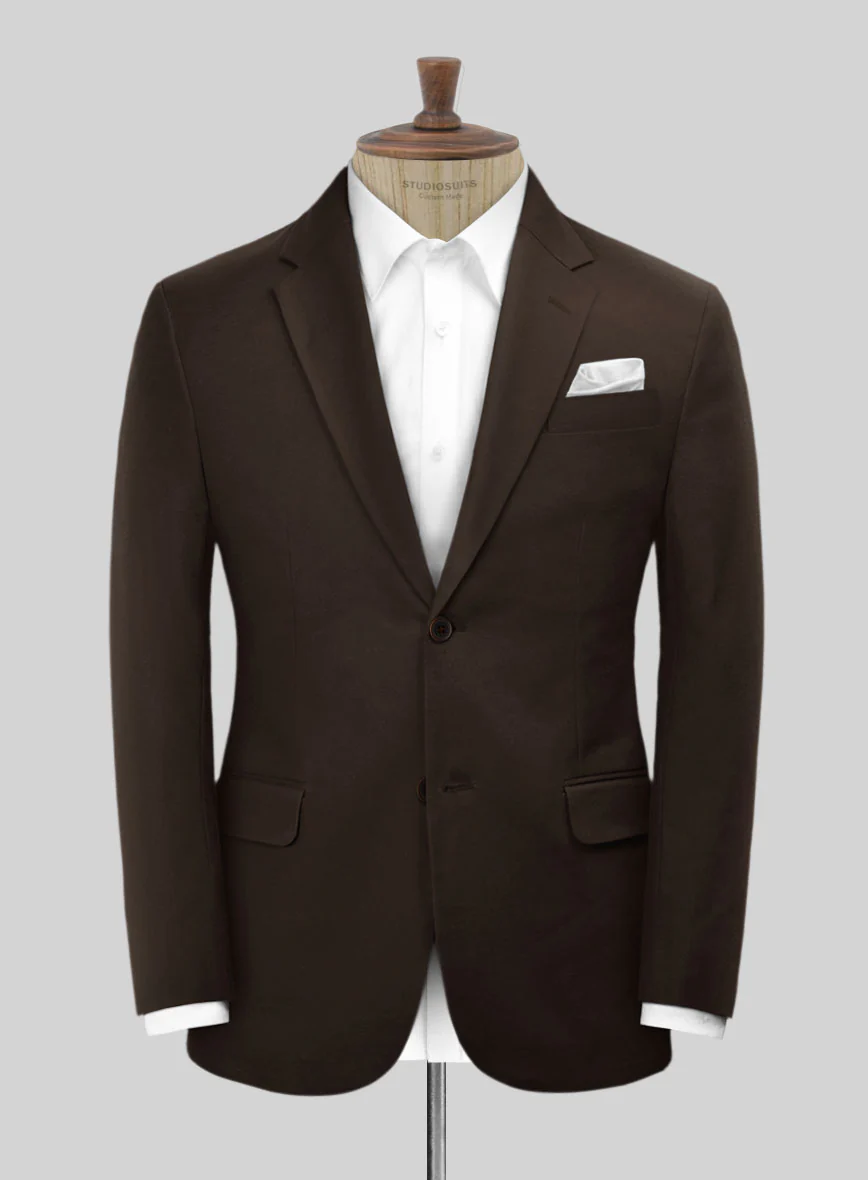 Caffe Brown Stretch Chino Suit - Image 5