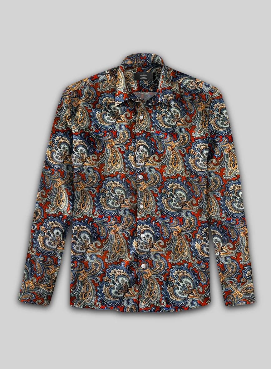 Caldris Paisley Silk Shirt - Image 3