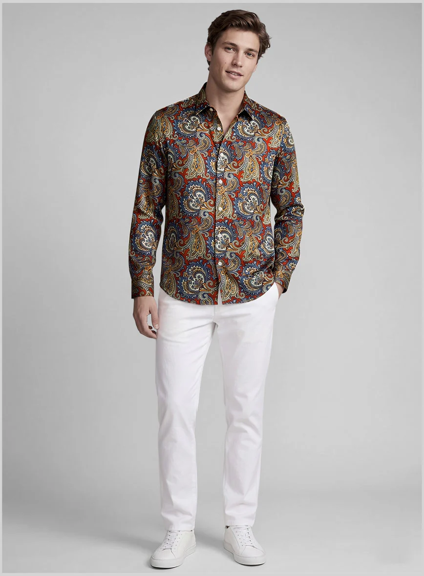 Caldris Paisley Silk Shirt - Image 4