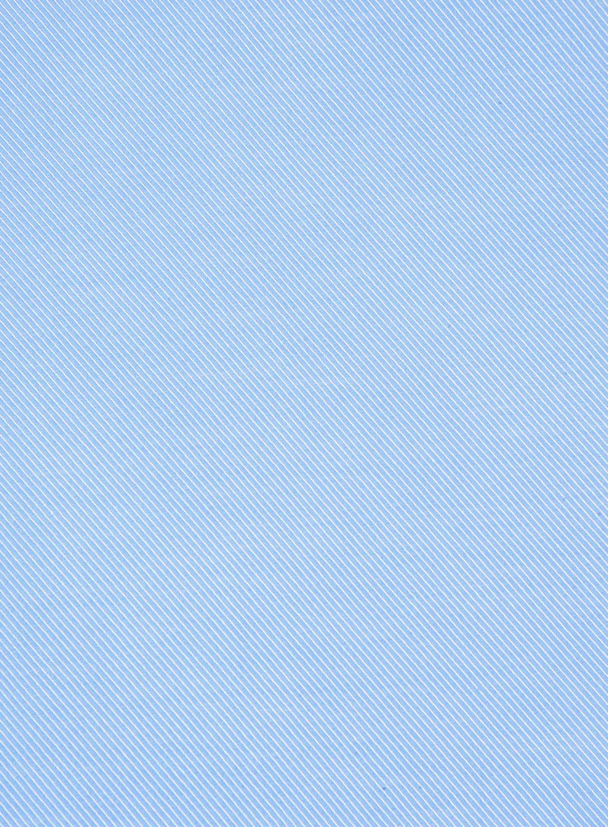 Cambridge Blue Twill Cotton Shirt - Image 4