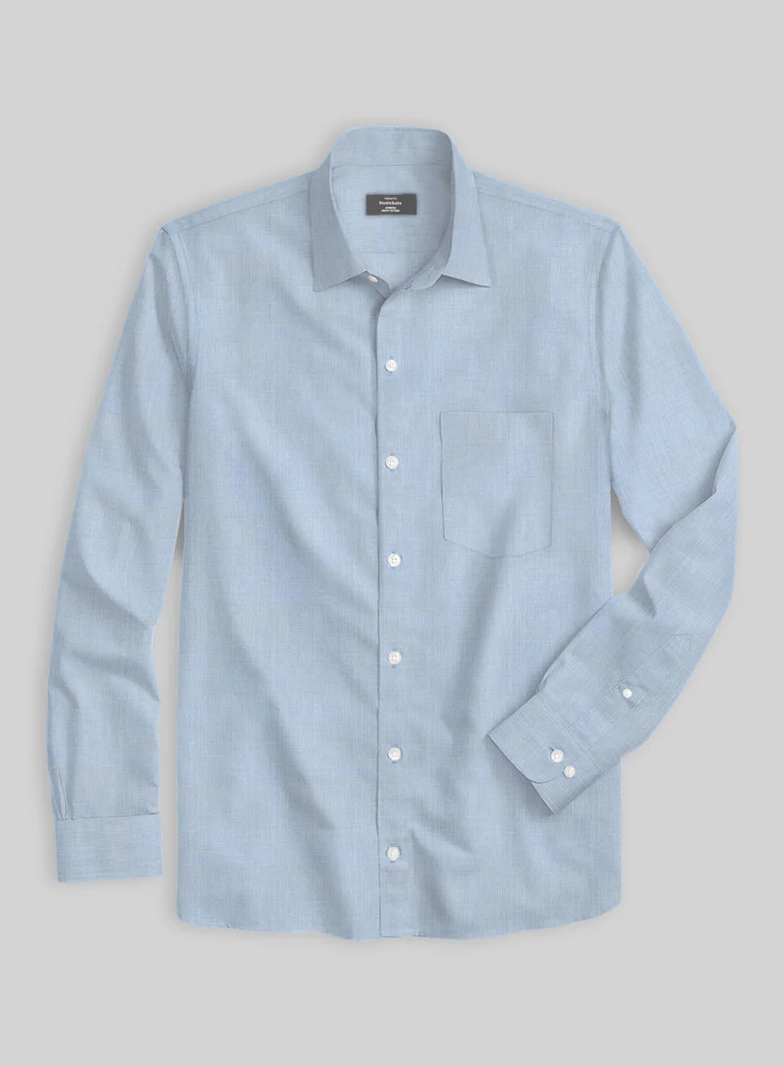 Tranquil Blue Organic Cotton Shirt - Image 2