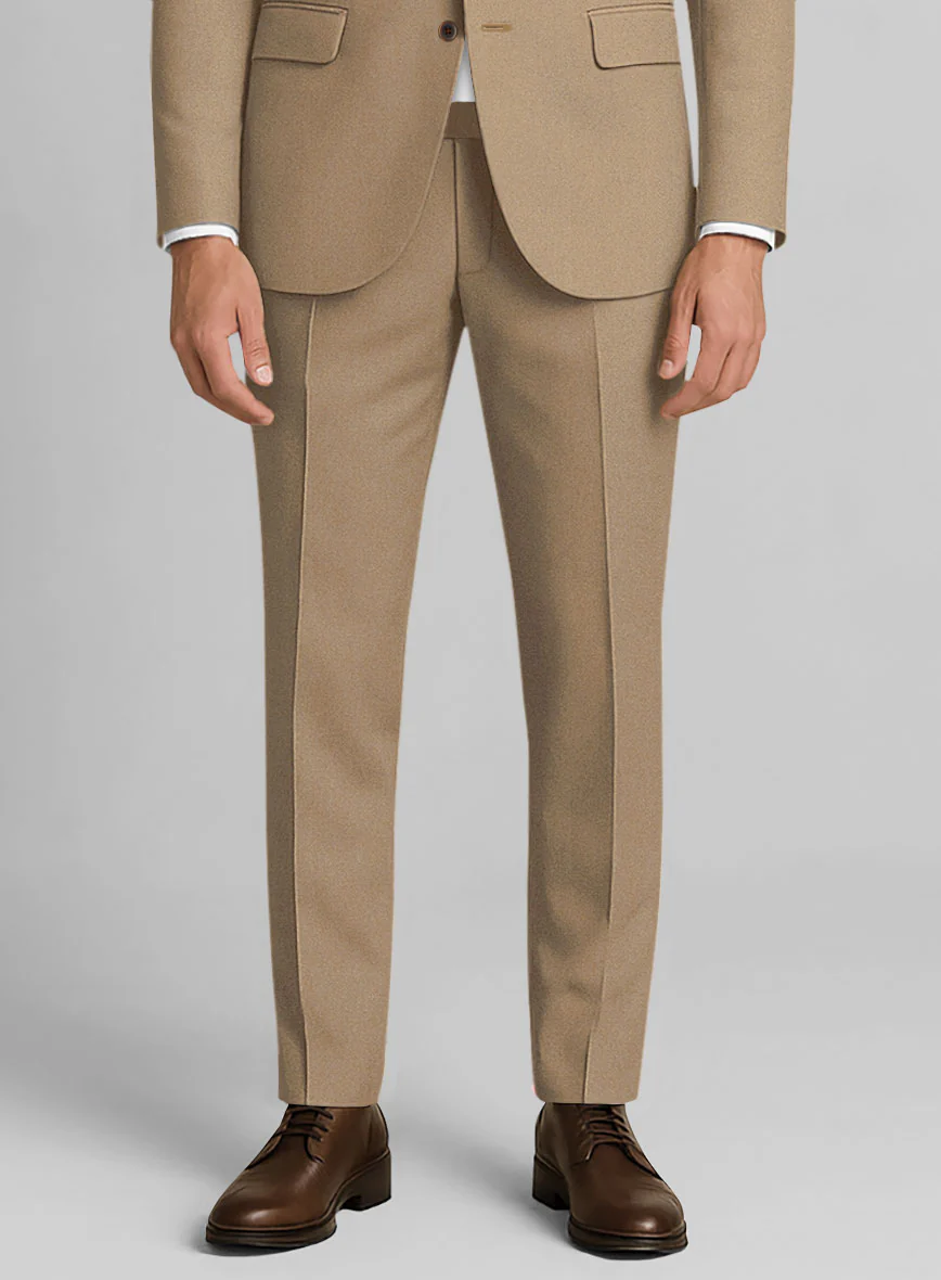 Camel Khaki Stretch Chino Suit - Image 5