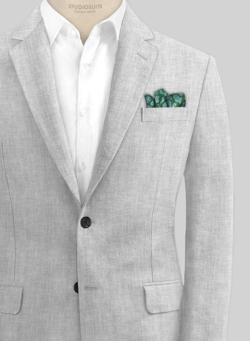 Campari Cloudy Gray Linen Jacket - Image 2