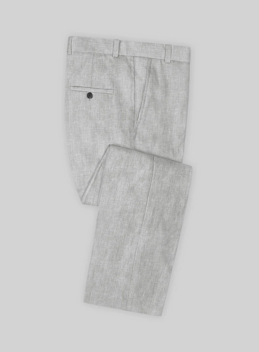 Campari Cloudy Gray Linen Suit - Image 5