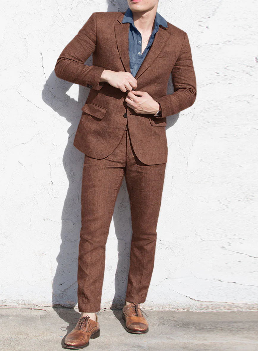 Campari Copper Linen Suit - Image 2