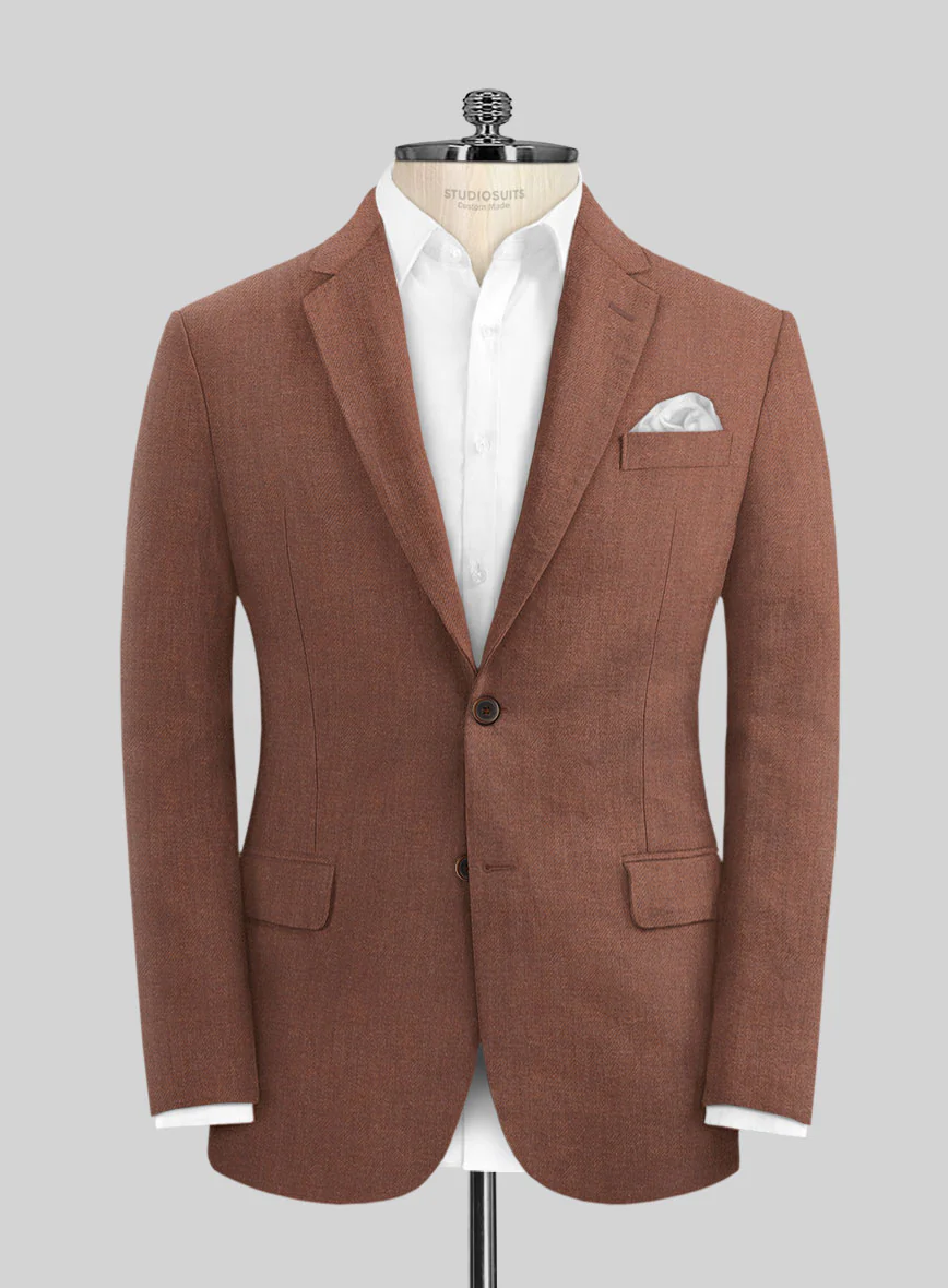 Campari Copper Linen Suit - Image 3