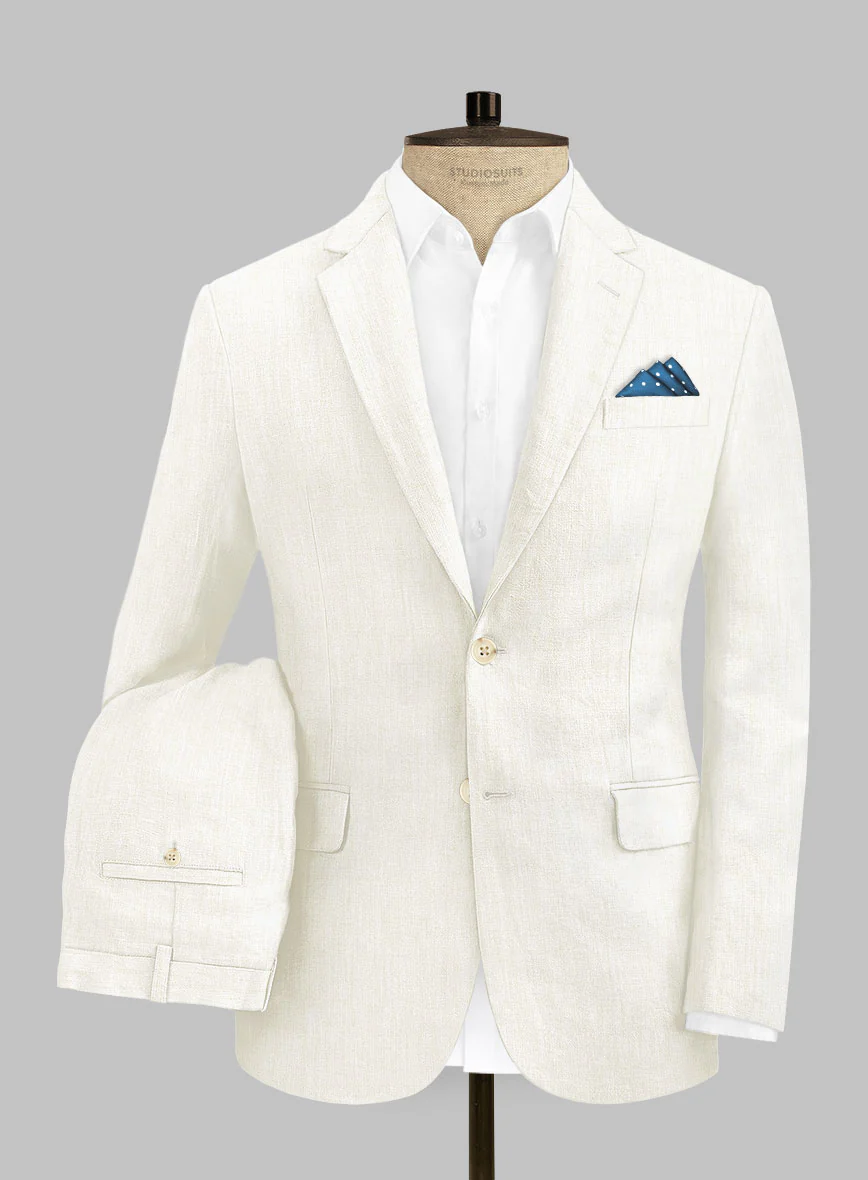Campari Cream Linen Suit - Image 2