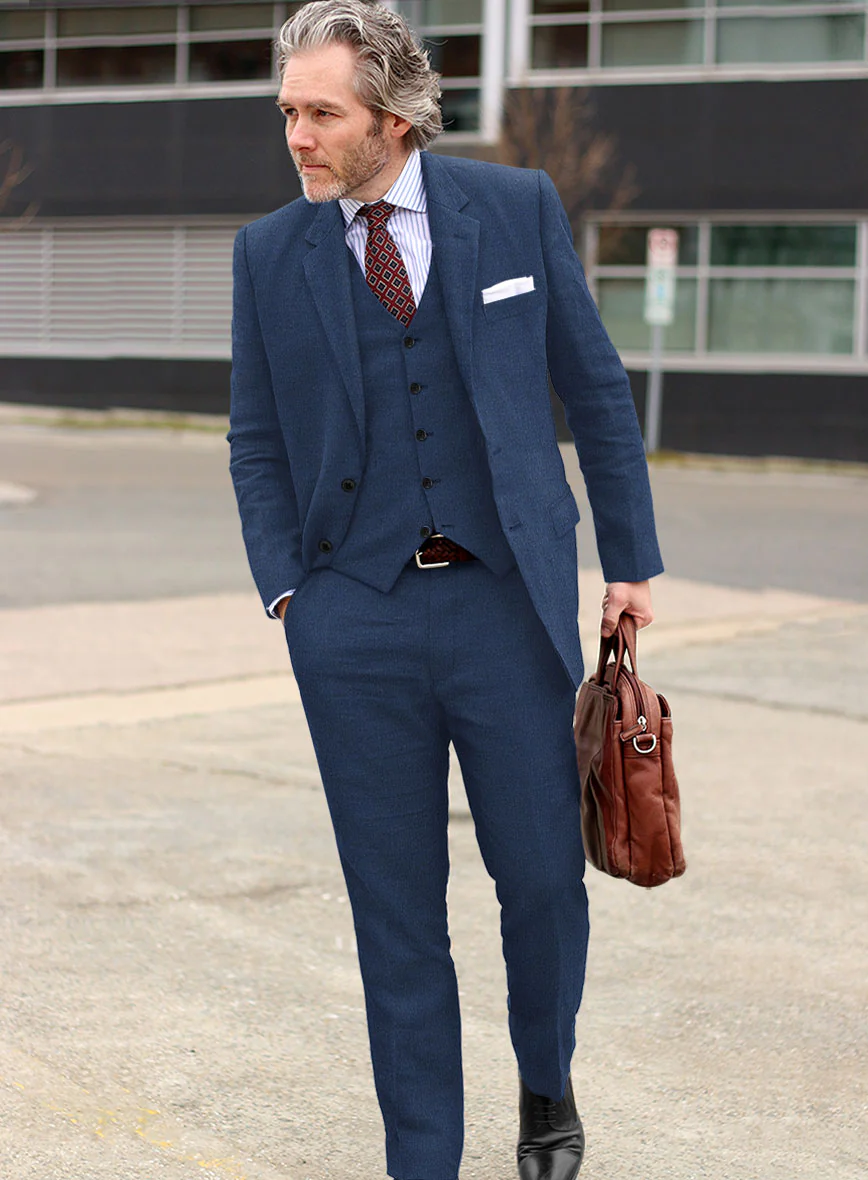 Campari Indigo Linen Suit - Image 2